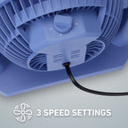 Holmes Blizzard 8 Inch Air Circulator Fan 3 Speed High Velocity Table Desk Fan