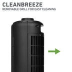 Holmes 13” MiniBreeze Desktop Tower Fan with CleanBreeze Black
