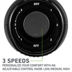 Holmes 13” MiniBreeze Desktop Tower Fan with CleanBreeze Black