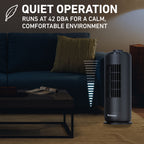 Holmes 13” MiniBreeze Desktop Tower Fan with CleanBreeze Black