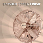 Holmes 12" Vintage Oscillating Metal Table Fan 3 Speed 4 Blades 80° Oscillation Adjustable 25° Tilt Carry Handle Durable Construction for Home or Office