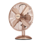 Holmes 12" Vintage Oscillating Metal Table Fan 3 Speed 4 Blades 80° Oscillation Adjustable 25° Tilt Carry Handle Durable Construction for Home or Office