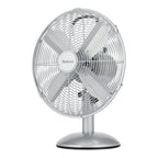 Holmes 12" Vintage Oscillating Metal Table Fan 3 Speed 4 Blades 80° Oscillation Adjustable 25° Tilt Carry Handle Durable Construction for Home or Office