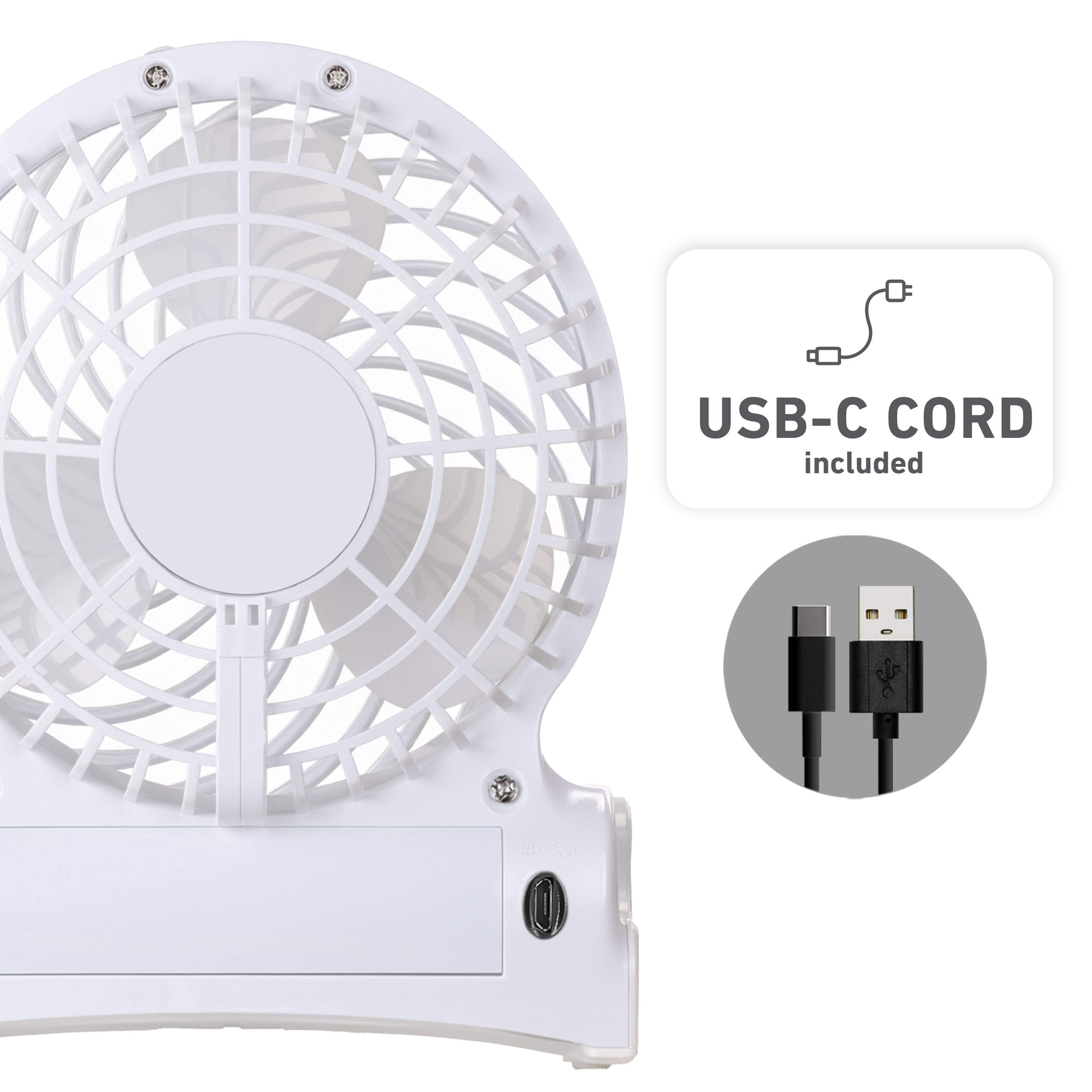 Holmes AeroBreeze 4” Rechargeable USB Desk Fan​