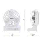 Holmes AeroBreeze 4” Rechargeable USB Desk Fan​