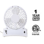 Holmes AeroBreeze 4” Rechargeable USB Desk Fan​