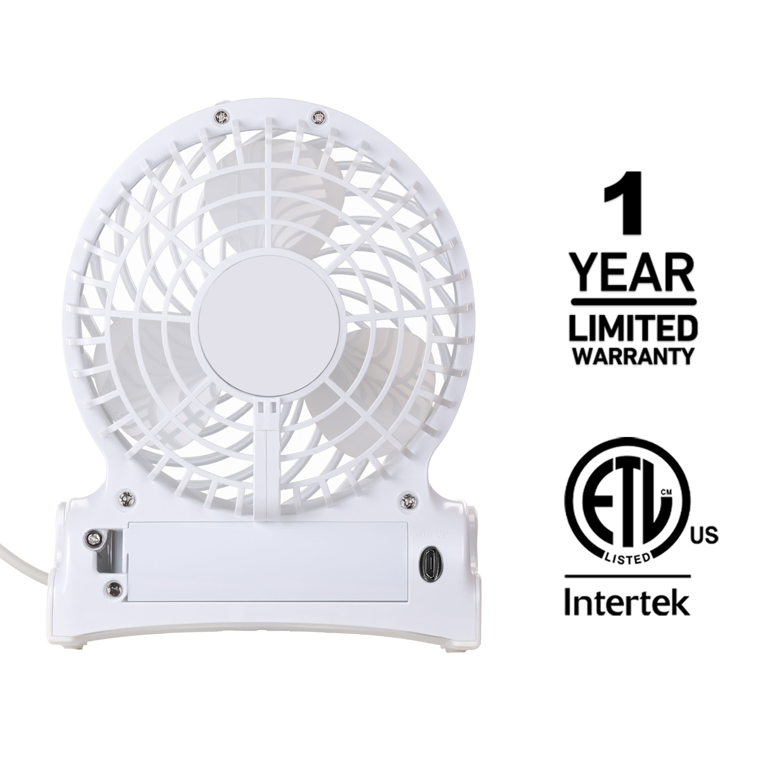 Holmes AeroBreeze 4” Rechargeable USB Desk Fan​