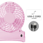 Holmes AeroBreeze 4” Rechargeable USB Desk Fan​
