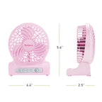 Holmes AeroBreeze 4” Rechargeable USB Desk Fan​