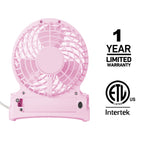 Holmes AeroBreeze 4” Rechargeable USB Desk Fan​