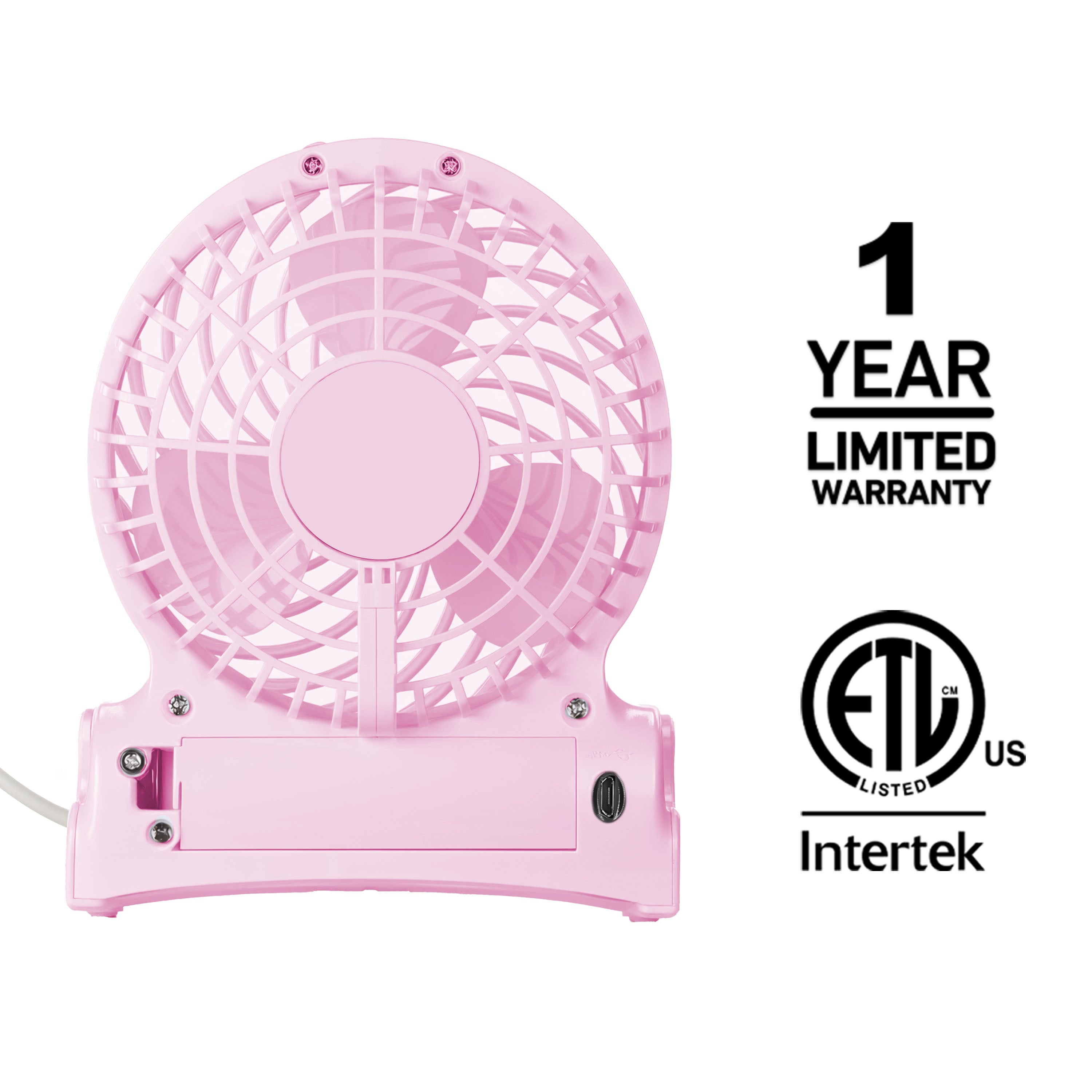 Holmes AeroBreeze 4” Rechargeable USB Desk Fan​