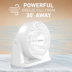Holmes Blizzard 8 Inch Air Circulator Fan 3 Speed High Velocity Table Desk Fan