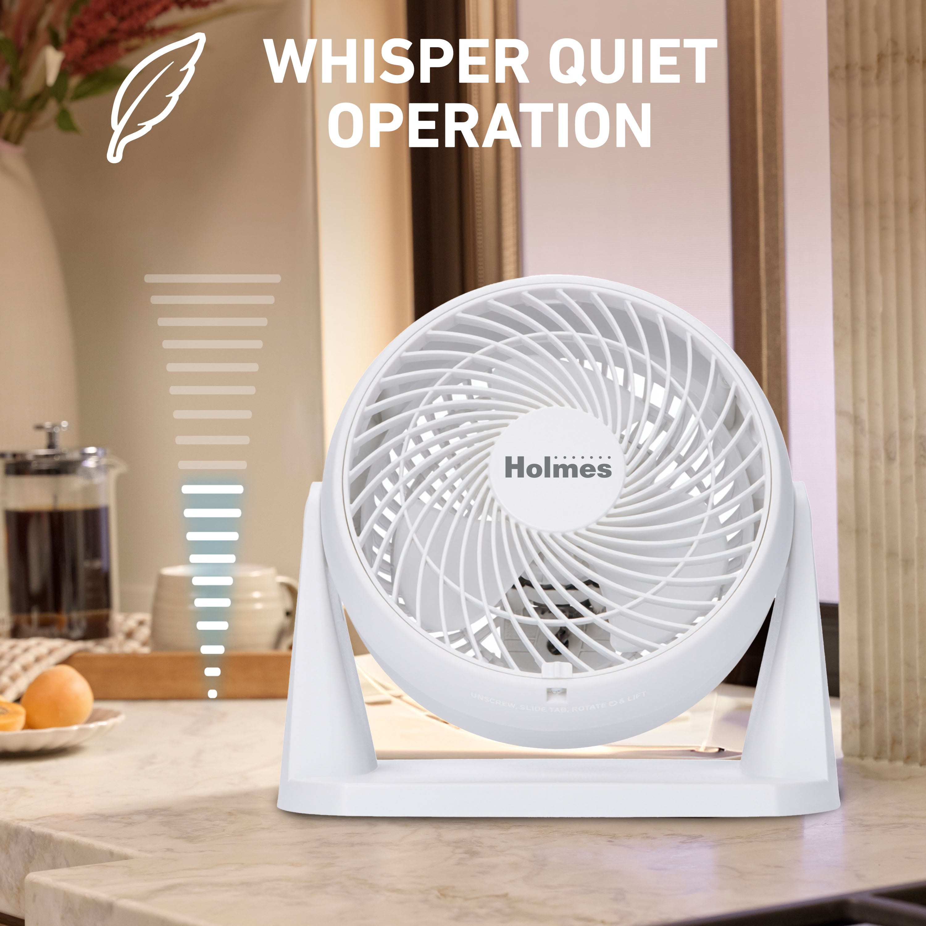 Holmes Blizzard 8 Inch Air Circulator Fan 3 Speed High Velocity Table Desk Fan