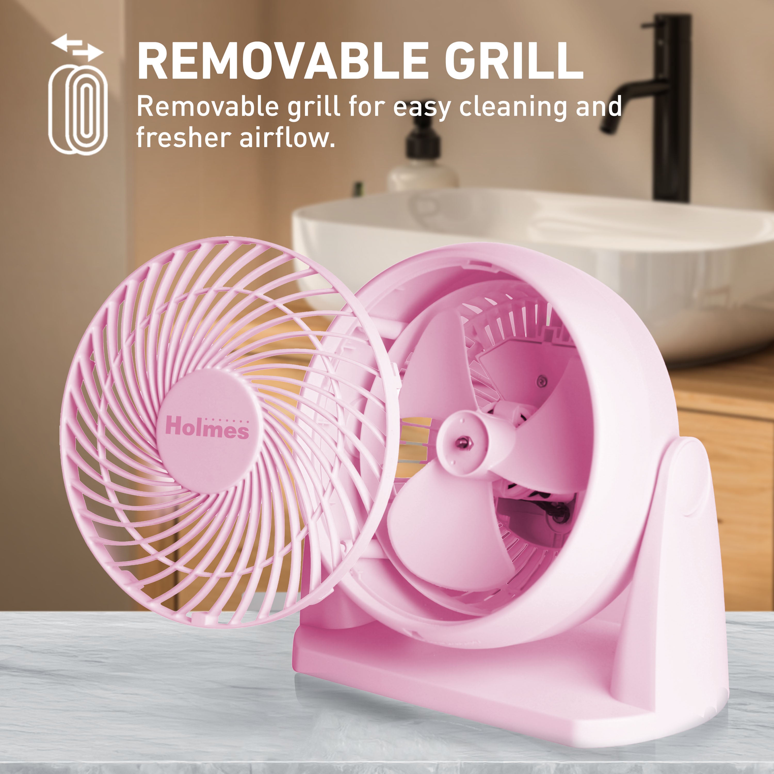 Holmes Blizzard 8 Inch Air Circulator Fan 3 Speed High Velocity Table Desk Fan