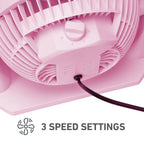 Holmes Blizzard 8 Inch Air Circulator Fan 3 Speed High Velocity Table Desk Fan