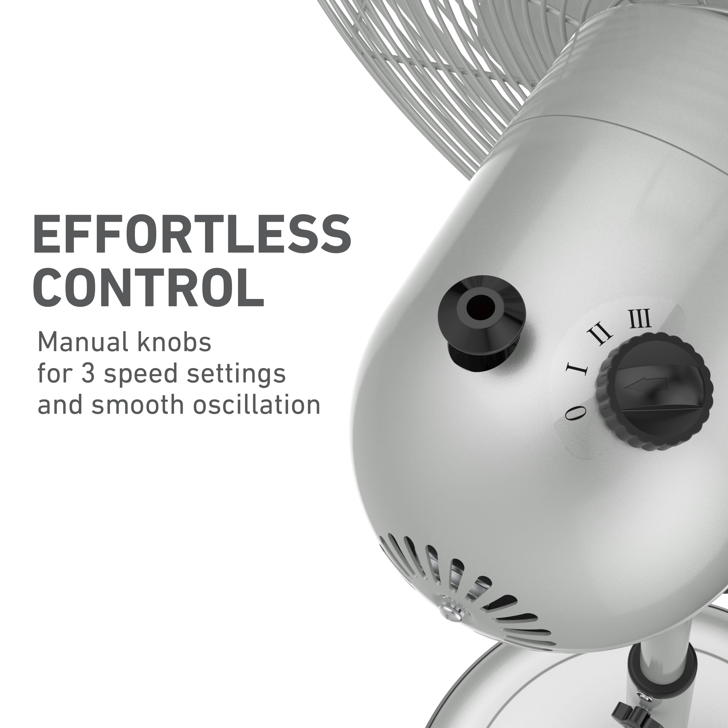 Holmes 16 Inch Oscillating Stand Fan 3 Speed Tilt Head Pedestal