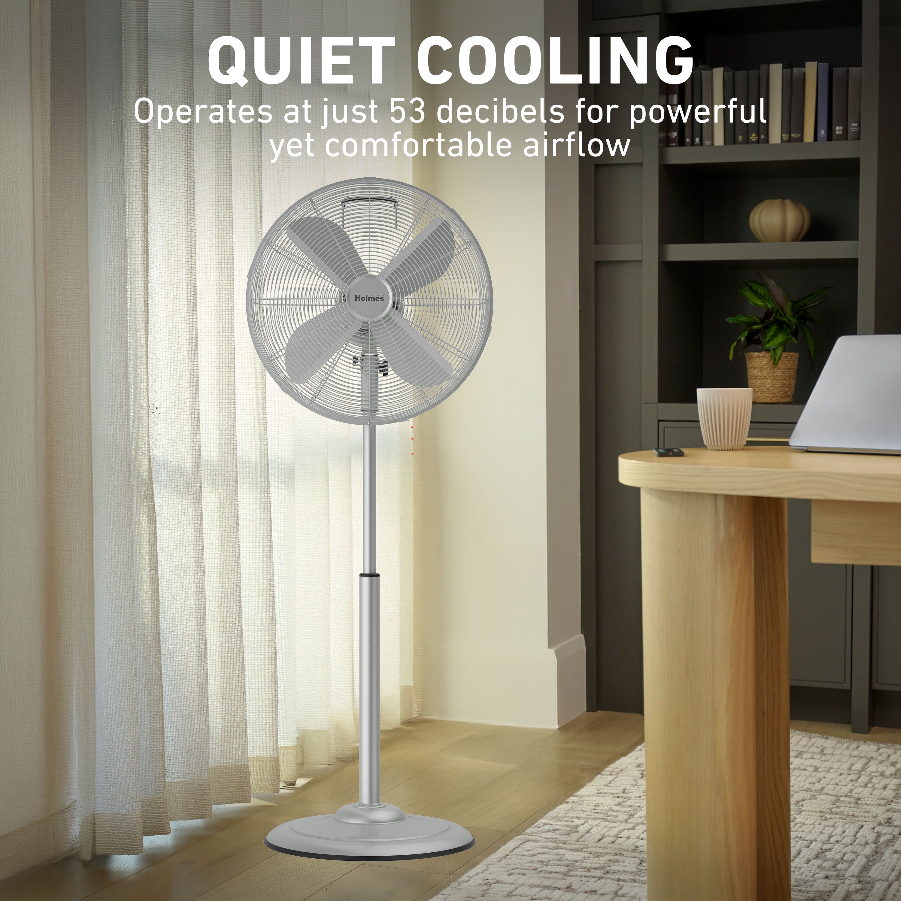 Holmes 16 Inch Oscillating Stand Fan 3 Speed Tilt Head Pedestal