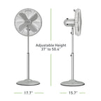 Holmes 16 Inch Oscillating Stand Fan 3 Speed Tilt Head Pedestal