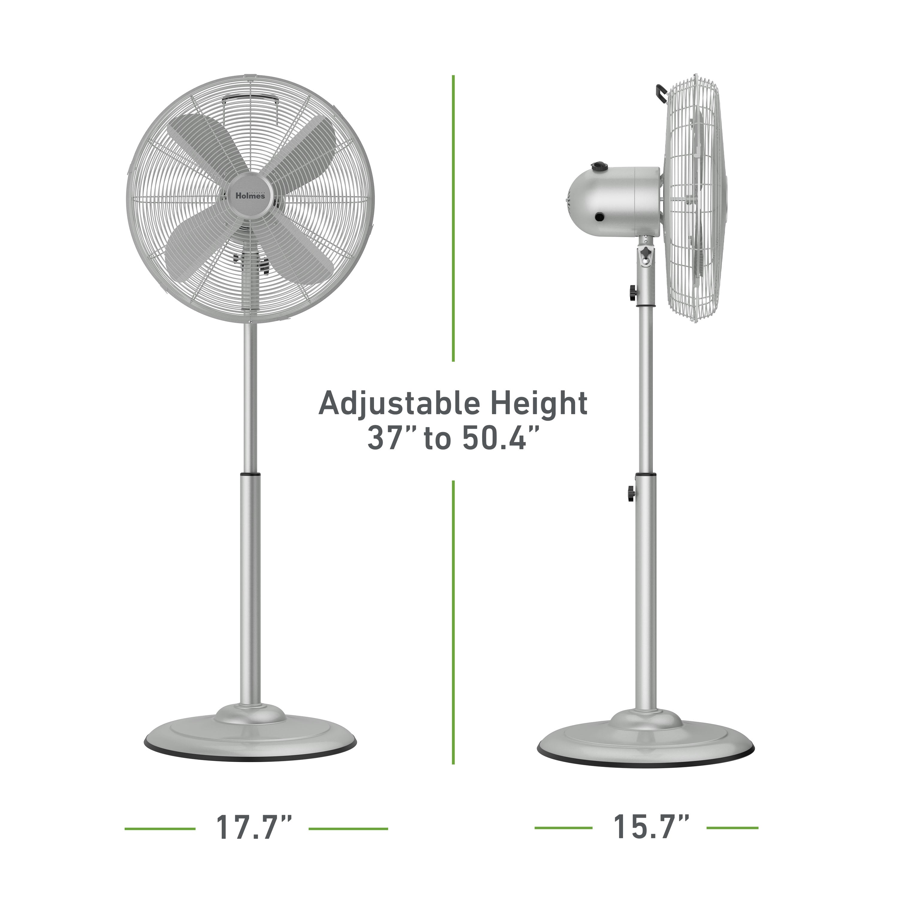 Holmes 16 Inch Oscillating Stand Fan 3 Speed Tilt Head Pedestal
