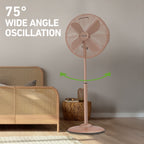 Holmes 16 Inch Oscillating Stand Fan 3 Speed Tilt Head Pedestal