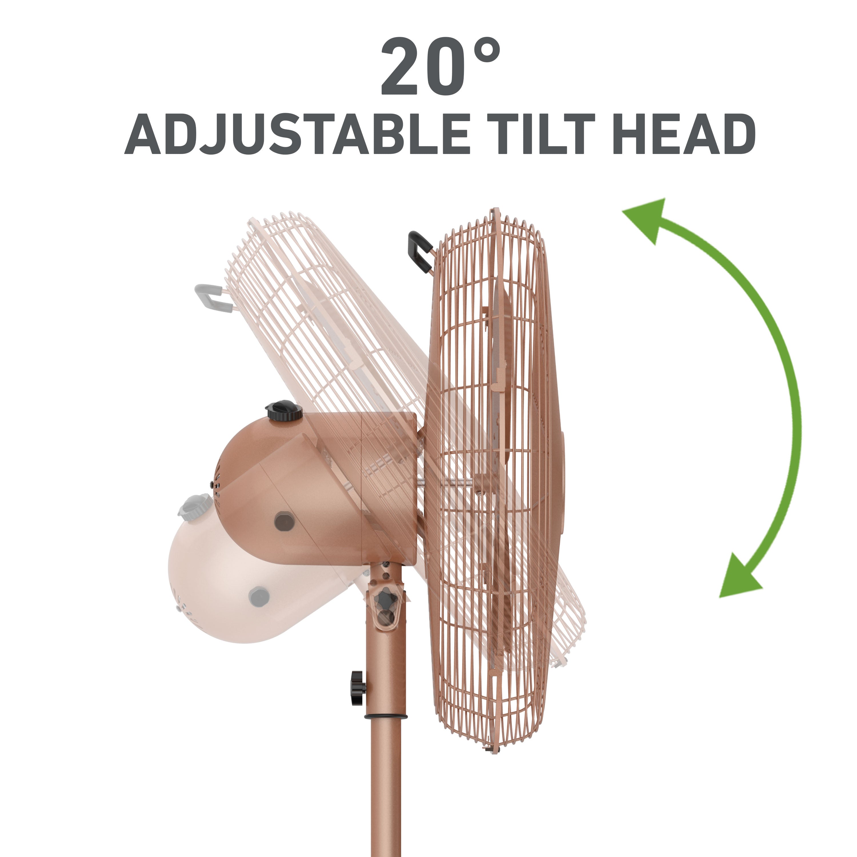 Holmes 16 Inch Oscillating Stand Fan 3 Speed Tilt Head Pedestal