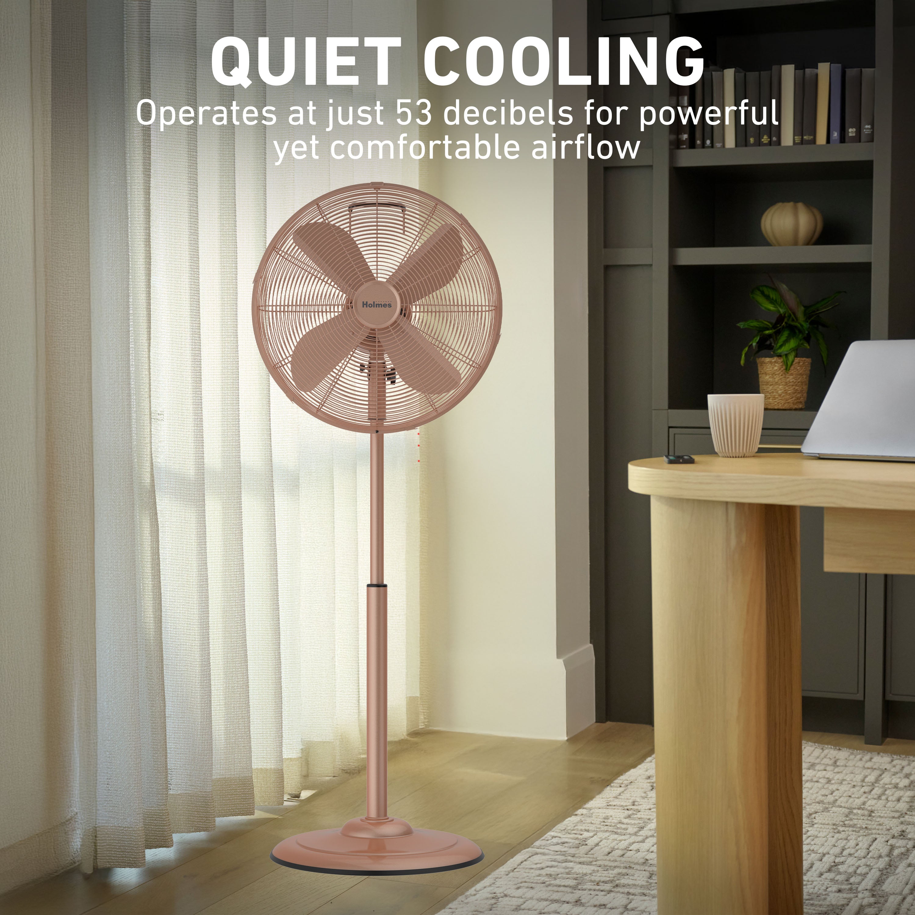 Holmes 16 Inch Oscillating Stand Fan 3 Speed Tilt Head Pedestal
