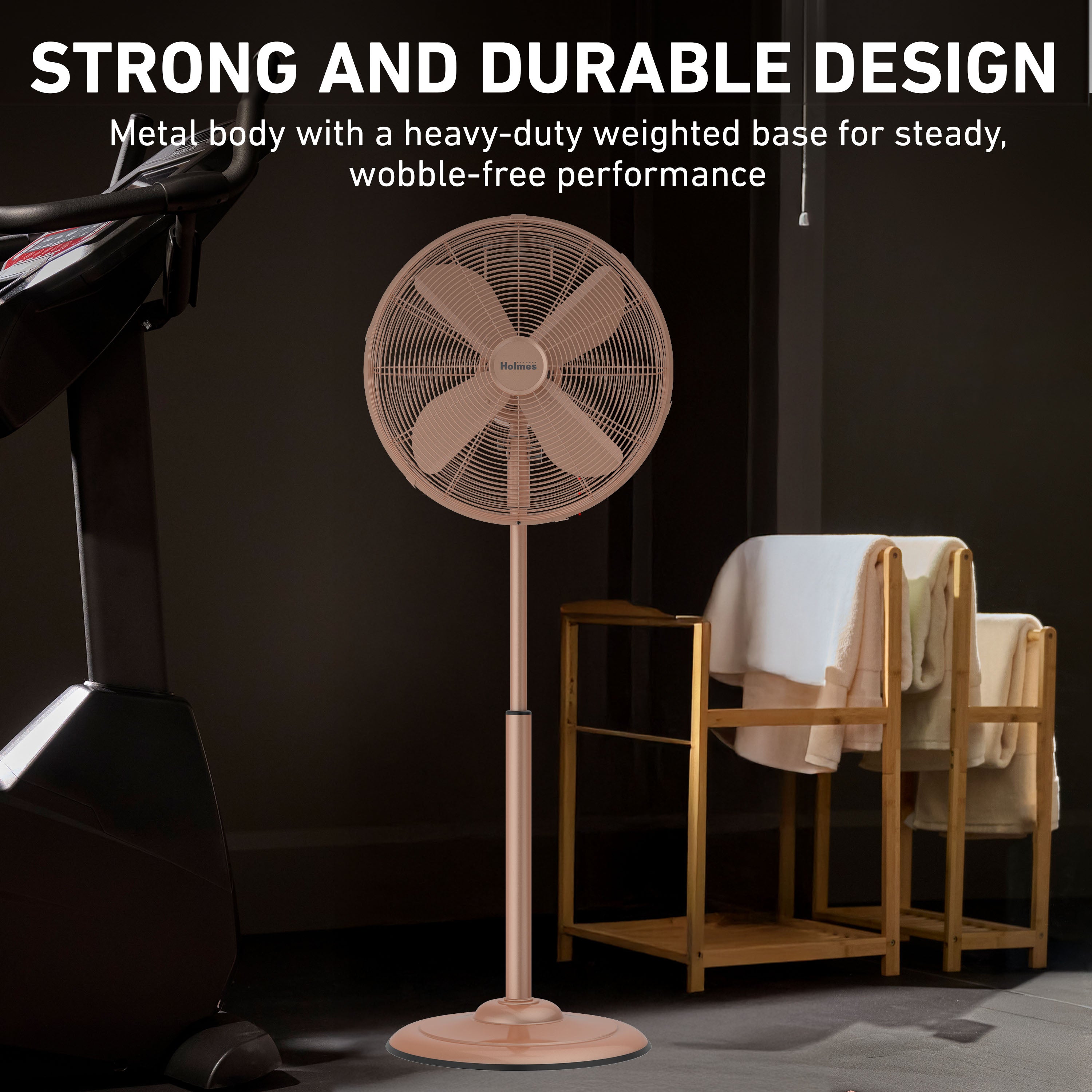 Holmes 16 Inch Oscillating Stand Fan 3 Speed Tilt Head Pedestal