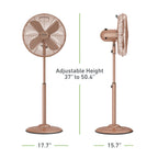 Holmes 16 Inch Oscillating Stand Fan 3 Speed Tilt Head Pedestal