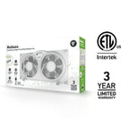 Holmes 9 Inch TwinBreeze Reversible Window Fan 3 Speed Remote CleanBreeze White