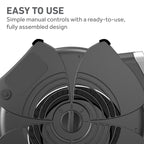 Holmes Hex MultiPosition Blower Fan High Velocity Utility Floor Air Mover with AC Outlets Black