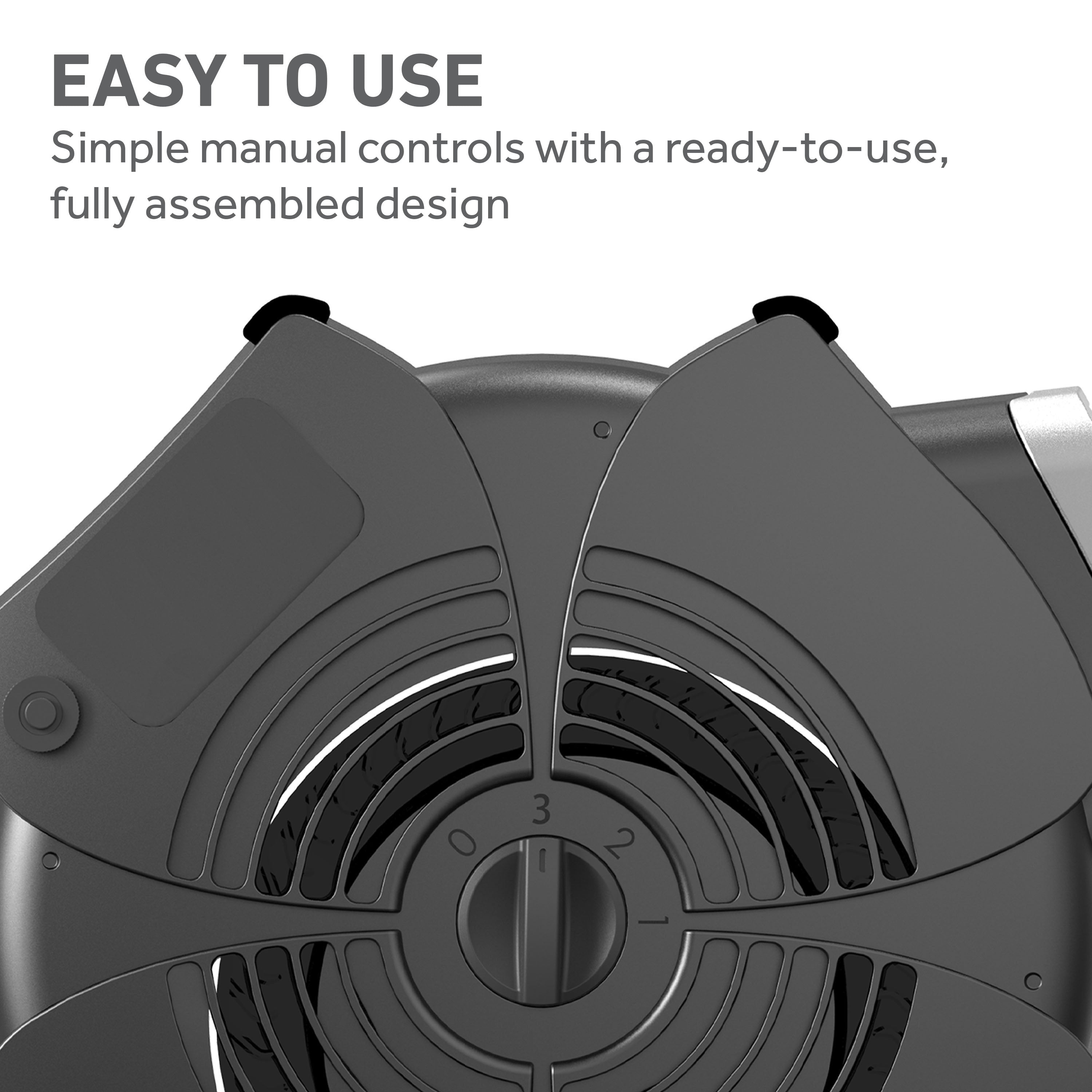 Holmes Hex MultiPosition Blower Fan High Velocity Utility Floor Air Mover with AC Outlets Black