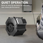 Holmes Hex MultiPosition Blower Fan High Velocity Utility Floor Air Mover with AC Outlets Black