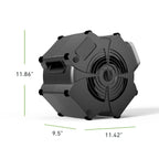 Holmes Hex MultiPosition Blower Fan High Velocity Utility Floor Air Mover with AC Outlets Black