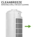 Holmes 13” MiniBreeze Desktop Tower Fan with CleanBreeze Black