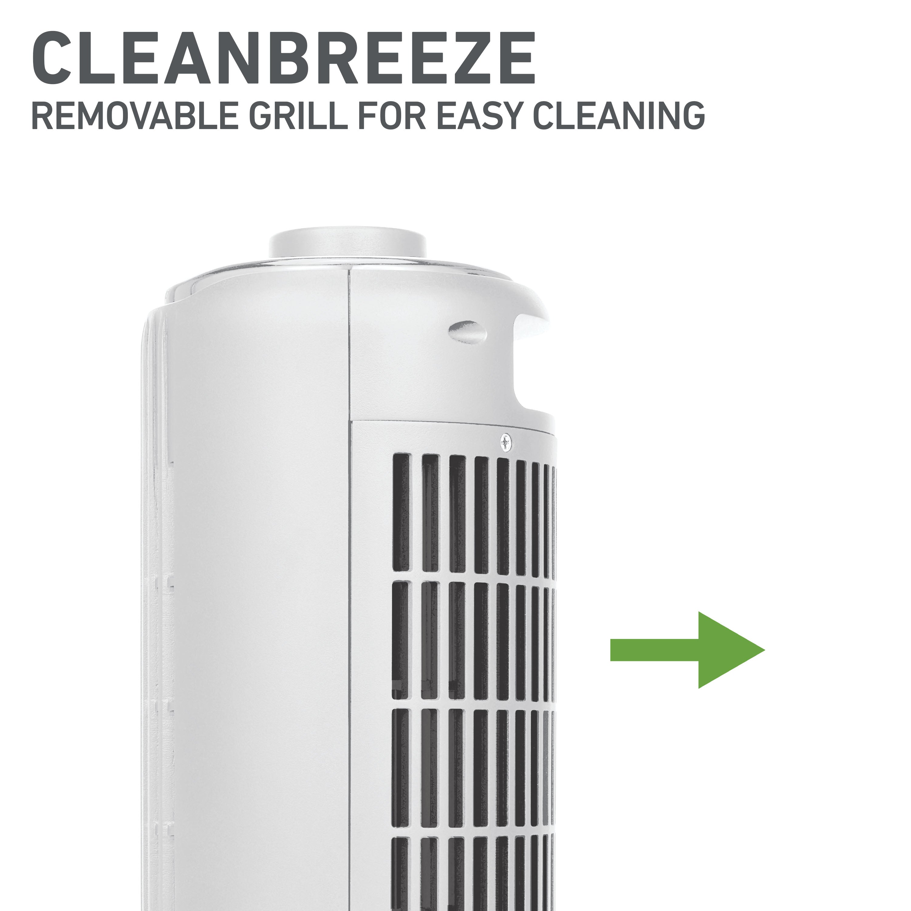 Holmes 13” MiniBreeze Desktop Tower Fan with CleanBreeze Black