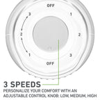Holmes 13” MiniBreeze Desktop Tower Fan with CleanBreeze Black