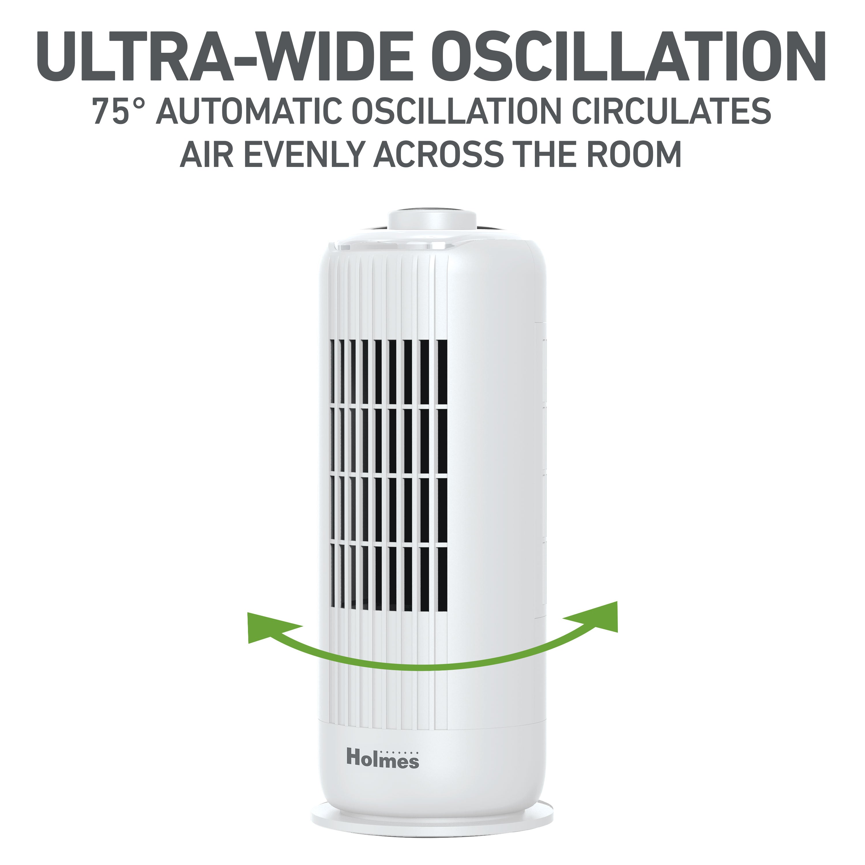 Holmes 13” MiniBreeze Desktop Tower Fan with CleanBreeze Black