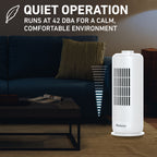 Holmes 13” MiniBreeze Desktop Tower Fan with CleanBreeze Black