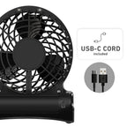 Holmes AeroBreeze 4” Rechargeable USB Desk Fan