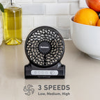 Holmes AeroBreeze 4” Rechargeable USB Desk Fan