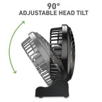 Holmes AeroBreeze 4” Rechargeable USB Desk Fan