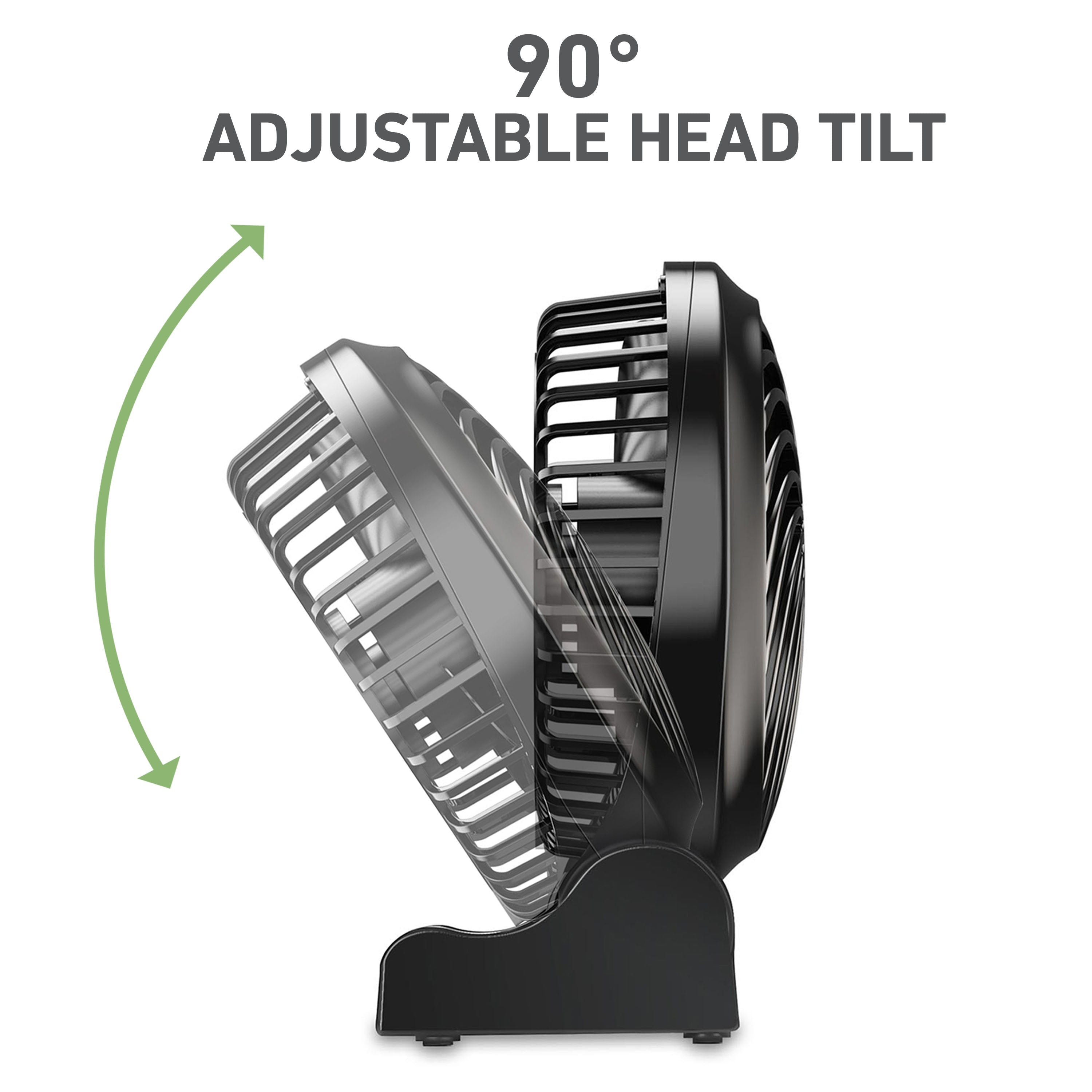 Holmes AeroBreeze 4” Rechargeable USB Desk Fan