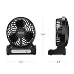Holmes AeroBreeze 4” Rechargeable USB Desk Fan