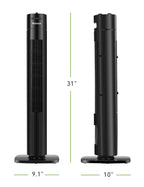 Holmes 31" Manual Tower Oscillating Fan Black
