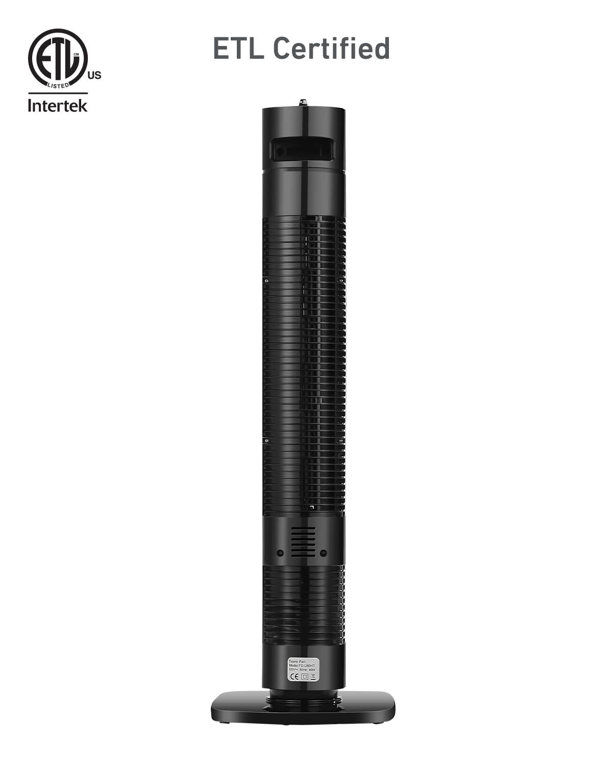Holmes 31" Manual Tower Oscillating Fan Black