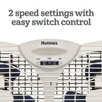Holmes Dual Blade Manual Window Fan with Double Sided Speed Control, Dual 3 Blade Fans, Manual Reversible Intake and Exhaust, Expandable Side Panel with Additional Extender Panels, White