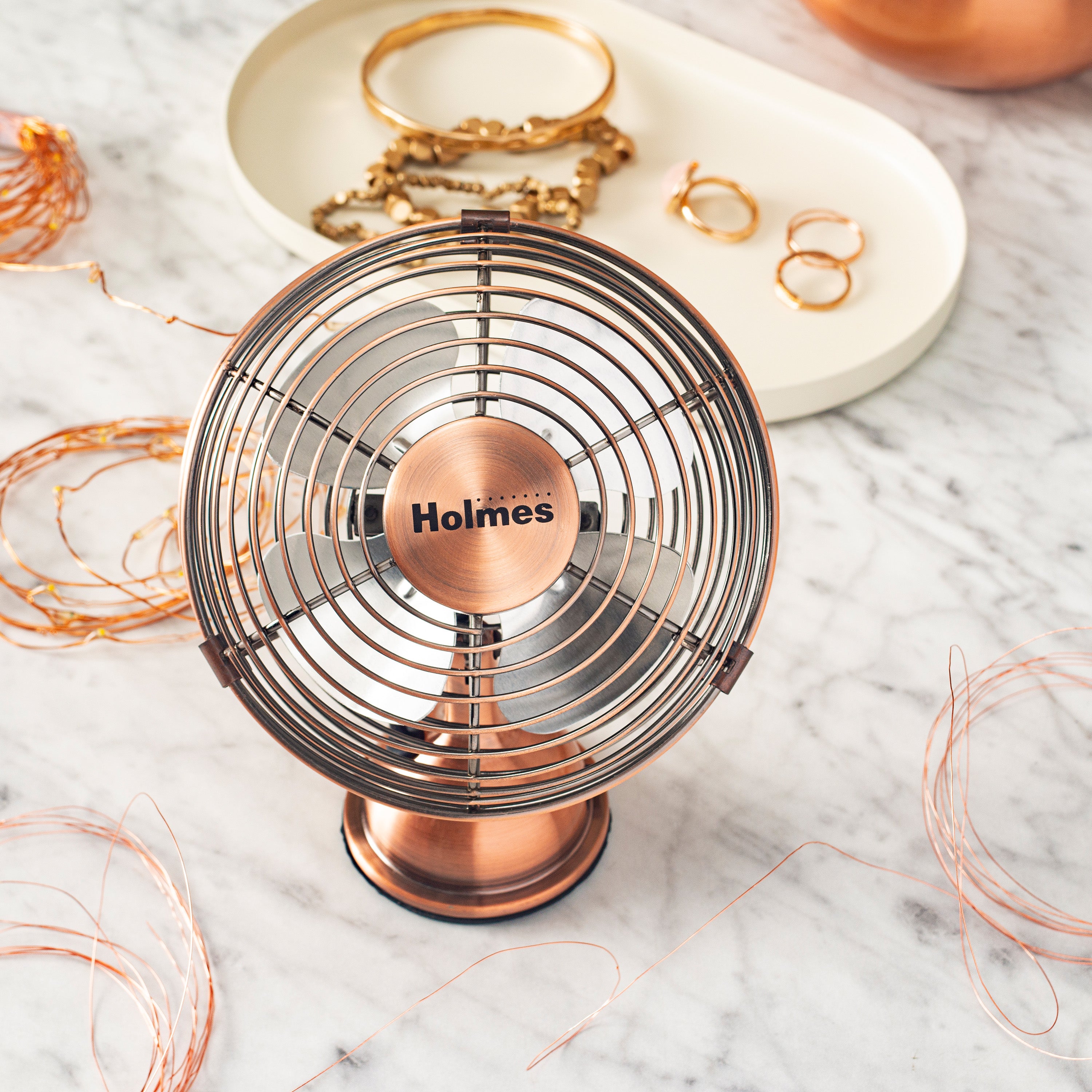 Holmes 4 Inch Mini Heritage USB Desk Fan