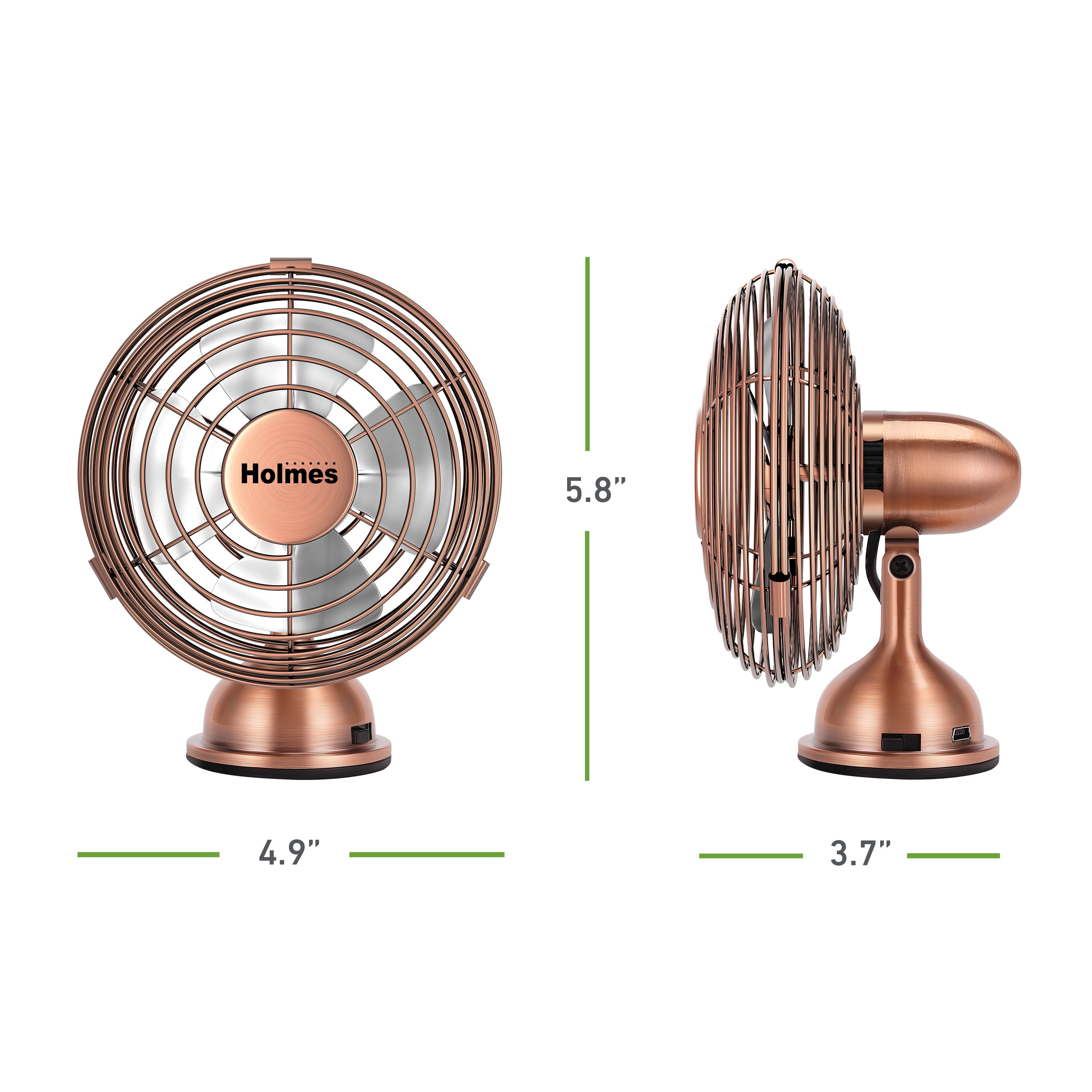 Holmes 4 Inch Mini Heritage USB Desk Fan