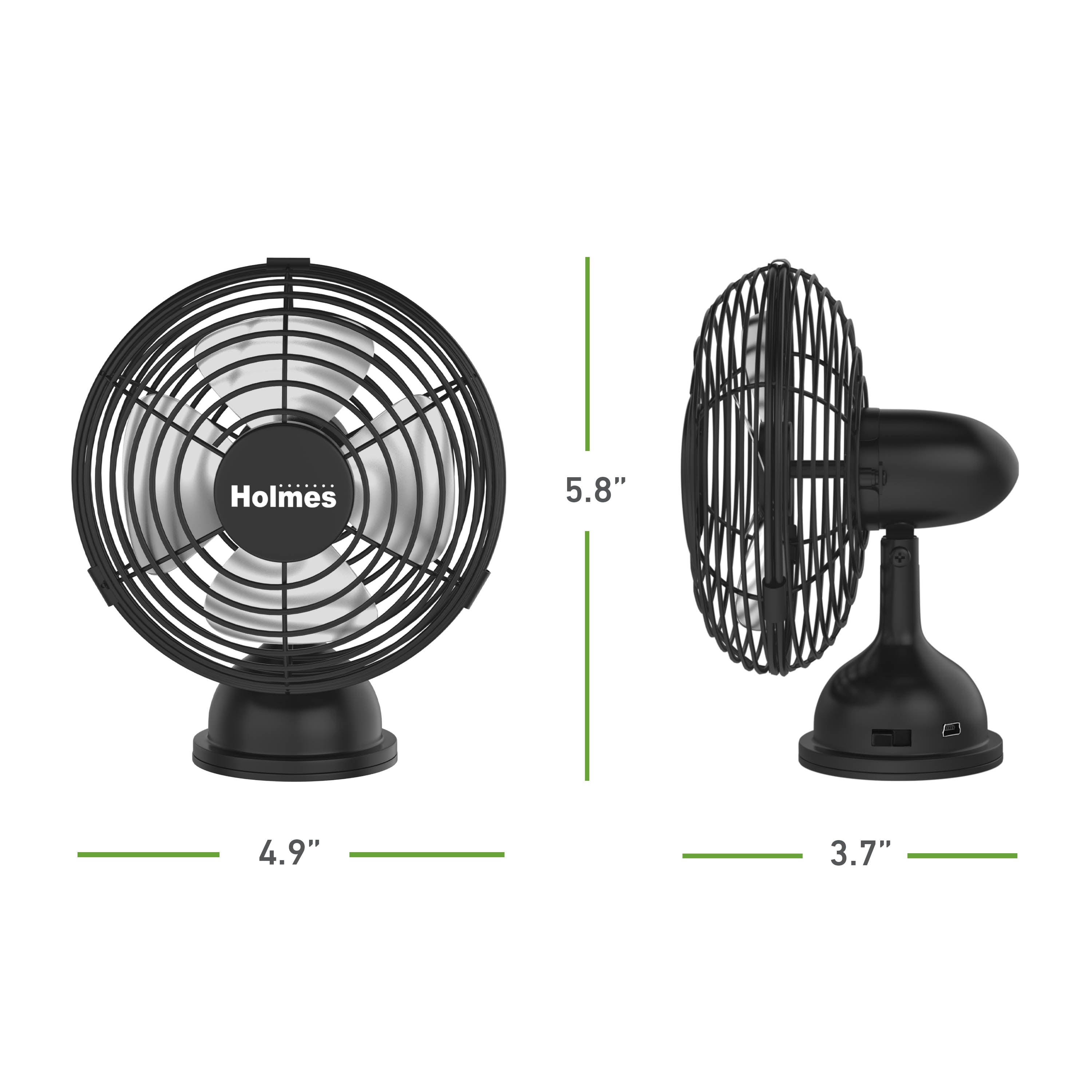 Holmes 4 Inch Mini Heritage USB Desk Fan