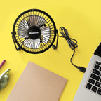 Holmes 4" Mini High-Velocity Personal Desk Fan with Adjustable 360° Head Tilt Black